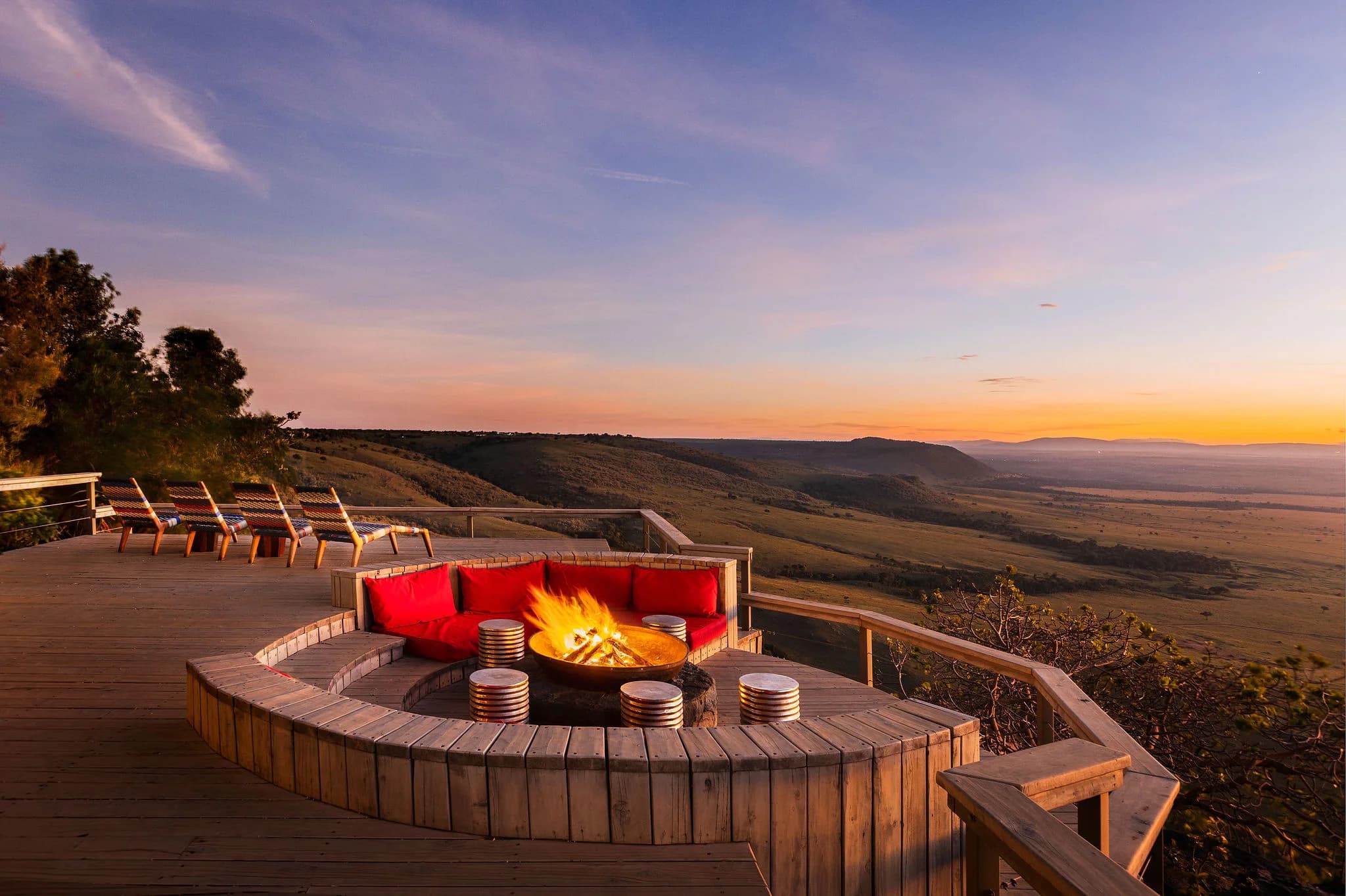 The Baraza at Angama Mara, overlooking the Great Rift Valley — Photo: Angama / Teagan Cunniffe