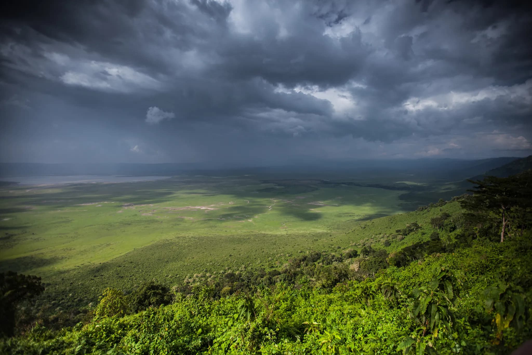 Dramatic skies over the Ngorongoro Crater — Photo: Elewana Collection / Silverless